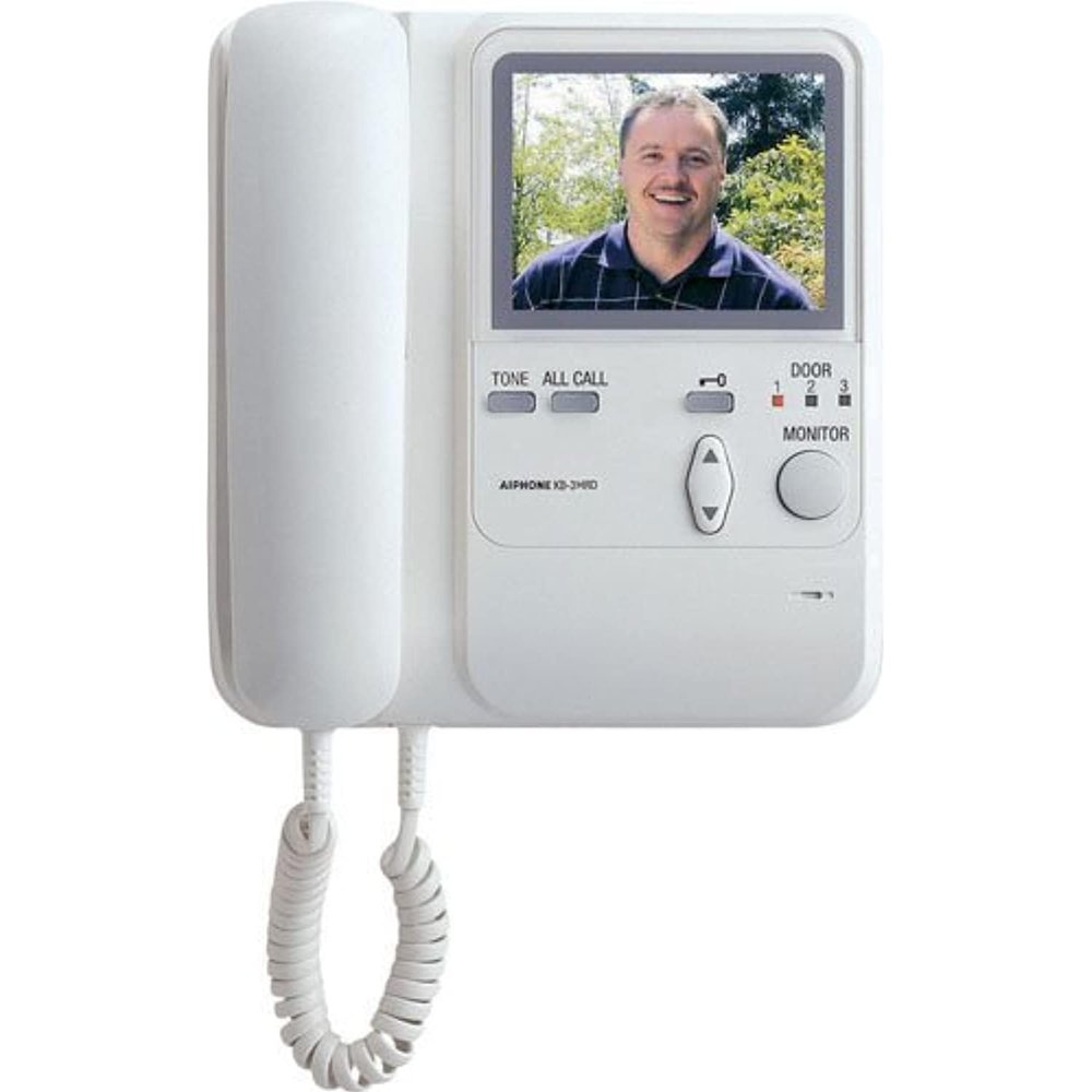 Aiphone KB-3HRD Audio/Video Sub-Master Station with Handset and Tilt Camera Control for KB Series Intercom System by Aiphone