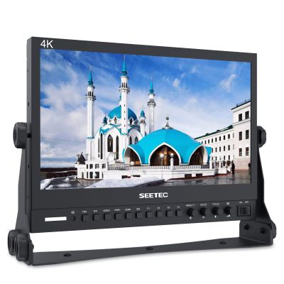 SEETEC P133-9HSD 13.3 Inch Pro SDI Broadcast Monitor Professional LCD Director Studio Production Monitoring IPS Screen Full HD 19201080 Aluminum Design with 3G-SDI 4K HDMI AV YPbPr