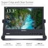 SEETEC P133-9HSD 13.3 Inch Pro SDI Broadcast Monitor Professional LCD Director Studio Production Monitoring IPS Screen Full HD 19201080 Aluminum Design with 3G-SDI 4K HDMI AV YPbPr view 3