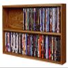Wood Shed Hill 10 Series Dowel Style CD Storage Rack Storage Shelf Real Oak Wood Media & Display Shelves, Handcrafted in the USA (Unfinished, 18" x 52" x 6.75") view 1