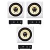 Acoustic Audio HD-S10 in Wall 10" Home Theater Passive Subwoofers 3 Speaker and 3 Amplifier Set view 1