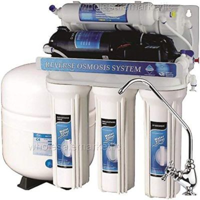 Bluonics 5 Stage Reverse Osmosis Under Sink Water r Filter 50GPD with Booster Pump - RO Drinking Water Performance Boosted Filtration System Great for Well Water and Low Water Pressure Area