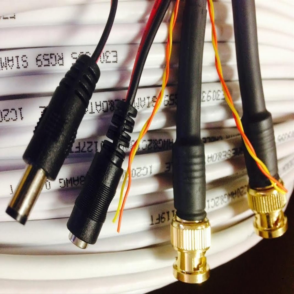 125' White HD-SDI Compression BNC Video RG59-RS485-POWER PTZ Data Siamese HD-SDI Cable 18/2