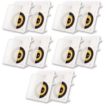 Acoustic Audio HD-650 in Wall 6.5" Speakers Home Theater Surround Sound 5 Pair Pack