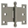 idh by St. Simons 80254-015 Professional Grade Quality Genuine Solid Brass Parliament Hinges with Ball Finials, Satin Nickel, 2-1/2 x 4-Inch view 1