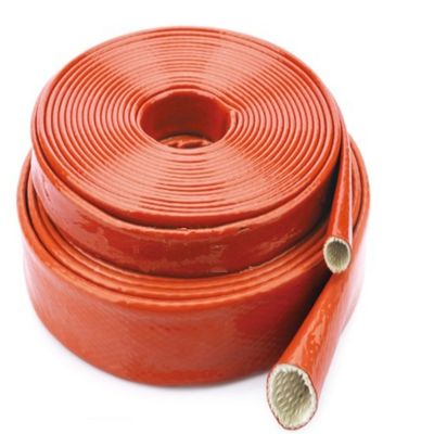 20mm Silicone Fiberglass Heat Resistant Sleeve Heat Insulation Tube Oxide red Silicone fire Tube 20 Meters