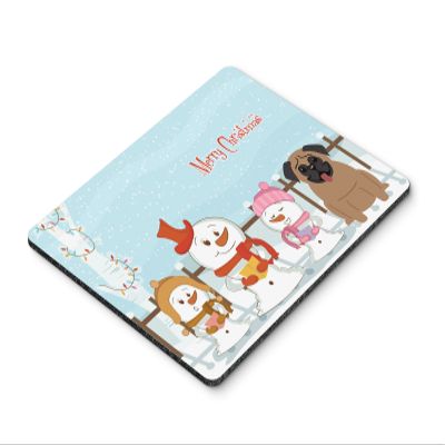 Caroline's Treasures BB2336MP Merry Christmas Carolers Pug Brown Mouse Pad, Hot Pad or Trivet for Home Office Gaming Working Computers Laptop Mouse Mat,Washable Large Mousepad