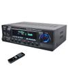 Pyle Wireless Bluetooth Audio Power Amplifier - 300W 4 Channel Home Theater Stereo Receiver with USB, AM FM, 2 Mic IN with Echo, RCA, LED, Speaker Selector, For Studio, Home Use, Black - PT272AUBT view 1