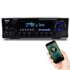 Pyle Wireless Bluetooth Audio Power Amplifier - 300W 4 Channel Home Theater Stereo Receiver with USB, AM FM, 2 Mic IN with Echo, RCA, LED, Speaker Selector, For Studio, Home Use, Black - PT272AUBT view 2