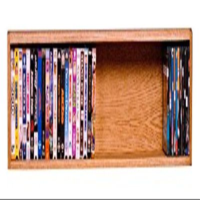 Wood Shed Hill 08 Series Dowel Style CD Storage Rack Storage Shelf Real Oak Wood Media & Display Shelves, Handcrafted in The USA (Clear, 9.75" x 24" x 5.25")