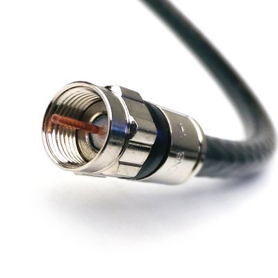 PHAT SATELLITE 20ft Black 3X Shields Made in USA 3GHZ 75 Ohm UL ETL CMR CL Coaxial RG-6 Jumper Cable Compression F-CONNECTORS (HD TV Antenna, Broadband Internet, Satellite Cable TV) INTL