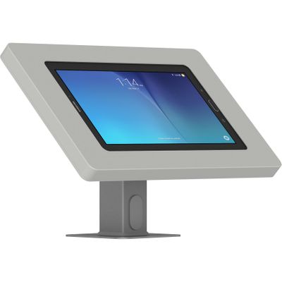VidaMount Light Grey Enclosure and Rotating & Tilting Desk/Table Mount [Bundle] Compatible with Samsung Galaxy Tab E 9.6