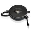 Stage Ninja CAT6-15-S 15' Retractable Shielded Cable Reel with 3' Static end and 6" Black, Steel housing. view 1