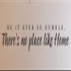 Be It Ever So Humble, There's No Place Like Home 55 Wall Decals Stickers, Black, 24" view 1