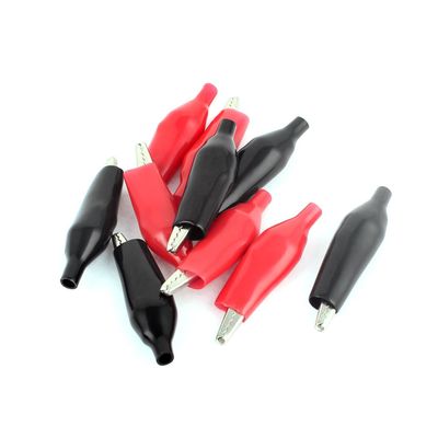uxcell 10Pcs Insulating Alligator Clip Clamp Test Electrical Testing Probe