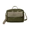 11inch handmade waxed canvas fabric and leather computer bag Woman crossbody MacBook air messenger view 1