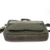 11inch handmade waxed canvas fabric and leather computer bag Woman crossbody MacBook air messenger view 4