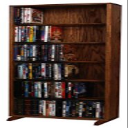 Wood Shed Hill 12 Series CD Storage Cabine, Real Oak Wood Media & Display Shelves, Handcrafted in The USA
