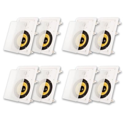 Acoustic Audio HD-650 in Wall 6.5" Speakers Home Theater Surround Sound 4 Pair Pack