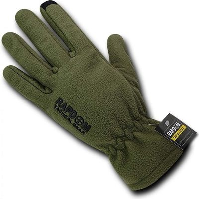 Rapdom Tactical Breathable Fleece Gloves, Olive Drab, Small