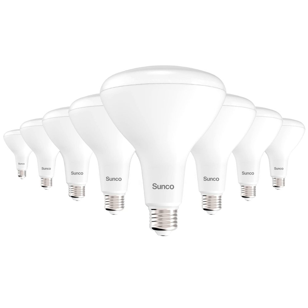 Sunco 8 Pack BR40 LED Flood Light Bulb, E26, 17W=100W, 2700K Soft White