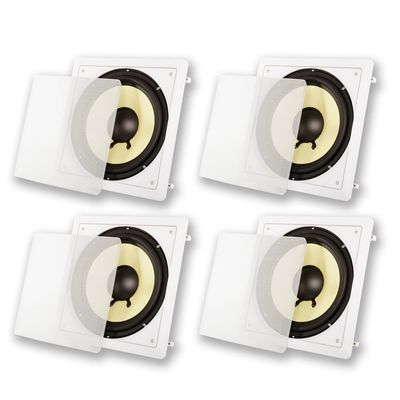 Acoustic Audio HDS10 in Wall 10" Home Theater Passive Subwoofers 4 Speaker Set