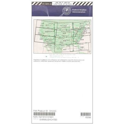 FAA Chart: High Altitude Enroute H 3/4 EHUS3 (Current Edition)