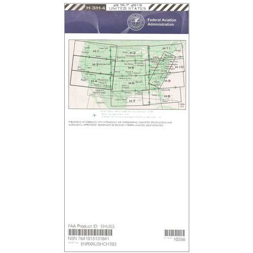 FAA Chart: High Altitude Enroute H 3/4 EHUS3 (Current Edition)