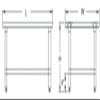 ACE WT-E2424 Commercial Flat Top Work Table with 16 Gauge Stainless Steel Top, 1 Galvanized Undershelf & Adjustable Bullet Feet 24" L x 24" W x 35" H ETL Certified view 2