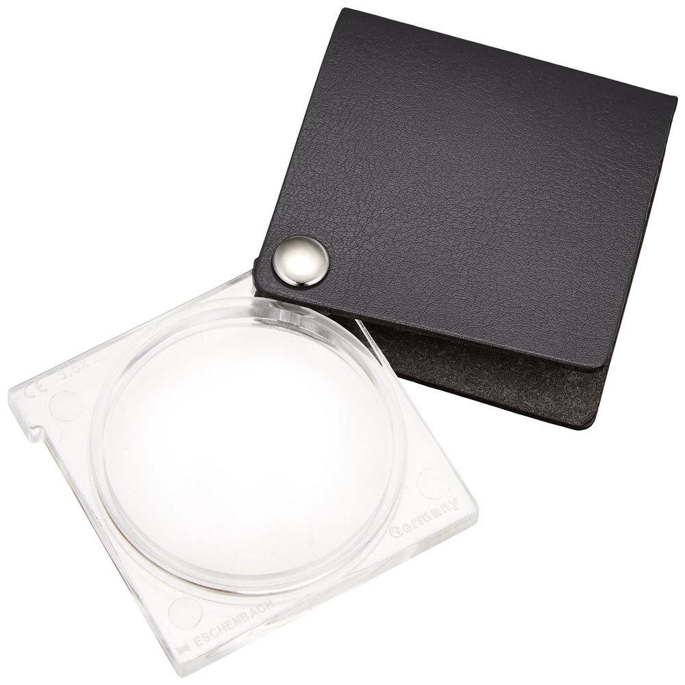 ESCHENBACH Portable Magnifier Economic Handy Loupe, Black, 3.5X Magnification 1730-531