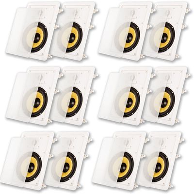 Acoustic Audio HD-650 in Wall 6.5" Speakers Home Theater Surround Sound 6 Pair Pack