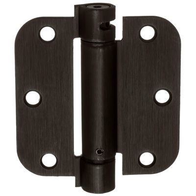 Dynasty 3-1/2" Spring Door Hinge, 5/8" Radius, Oil Rubbed Bronze, 2-Pack