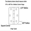 Dynasty 3-1/2" Spring Door Hinge, 5/8" Radius, Oil Rubbed Bronze, 2-Pack view 3