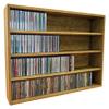 Wood Shed Hill 03 Series CD Storage Cabine, Real Oak Wood Media & Display Shelves, Handcrafted in the USA (Honey Oak, 24.75" x 39.44" x 6.75") view 1