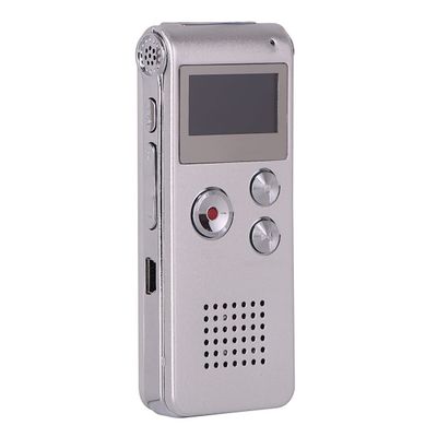 GenLed Digital Voice Recorder,Digital Audio Voice Recorder / Dictaphone / MP3 Player -8GB / 650HR / Multifunctional Rechargeable Dictaphone Player with Built-In Speaker (Sliver)