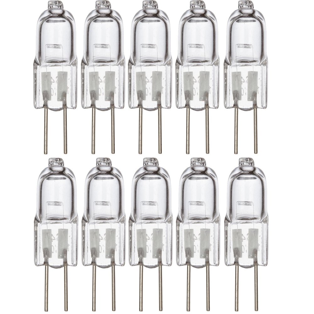 Simba Lighting Halogen G4 T3 20 Watt 280lm Bi-Pin Bulb (10 Pack) 12 Volt A/C or D/C for Accent Lights, Under Cabinet Puck Light, Chandeliers, Track Lighting, 20W 12V 2 Pin JC Warm White 2700K Dimmable