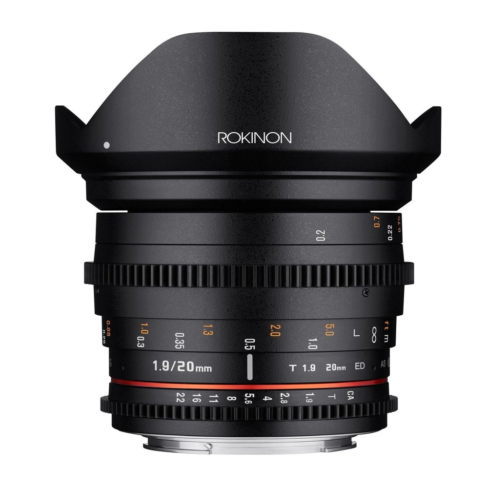 Rokinon 20mm T1.9 Cine DS AS ED UMC Wide Angle Cine Lens for Micro Four Thirds Mount