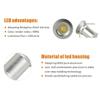 AIBOO 12V Under Cabinet LED Lights 9 Packs of Recessed Mini Downlights for Indoor with Hard Wired Cable and Connectors for Stair Step Furniture Showcase Lighting (Warm White) view 2