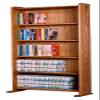 Wood Shed Hill 07 Series Dowel Style CD Storage Rack Storage Shelf Real Oak Wood Media & Display Shelves, Handcrafted in The USA (Honey, 47.75"x 24" x 7.25") view 1