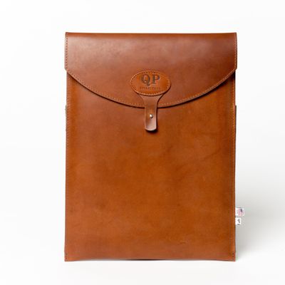 13" Laptop Case - Walnut and Green