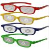 Plastic Christmas Glasses for Lights - 4 Pairs CHILDREN'S Size - Holiday Eyes (TM) - See Snowflakes, Christmas Trees, Christmas Stars & Snowmen view 1