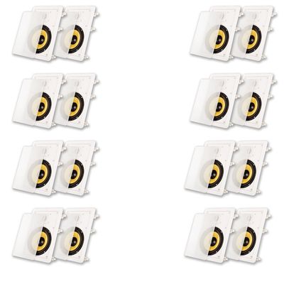 Acoustic Audio HD-650 in Wall 6.5" Speakers Home Theater Surround Sound 8 Pair Pack