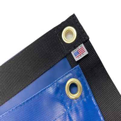 Tarp, Heavy Duty, Blue 5' X 8' Waterproof, 18 Oz. Vinyl w/ Reinforced Edges (5' X 8' Feet, Blue)