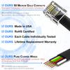 AmzDeals 2-Pack 6 Inch Black RJ12 6P6C Straight Wired Cable, Pro Grade Data and Voice Phone Line Cord - Made in USA view 2