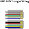 AmzDeals 2-Pack 6 Inch Black RJ12 6P6C Straight Wired Cable, Pro Grade Data and Voice Phone Line Cord - Made in USA view 4