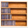 Wood Shed Hill 03 Series CD Storage Cabine, Real Oak Wood Media & Display Shelves, Handcrafted in the USA (Honey Oak, 24.75" x 52" x 6.75") view 1