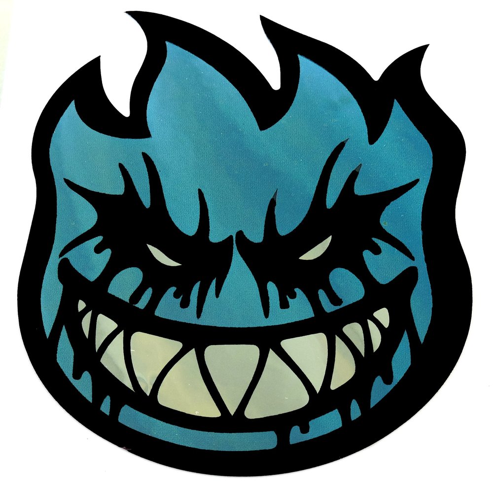 VATH Spitfire Flame Head Blue Mask Sticker 60mmW x 80mmH / 3 1/8H x 2 3/8W [C43]