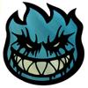 VATH Spitfire Flame Head Blue Mask Sticker 60mmW x 80mmH / 3 1/8H x 2 3/8W [C43] view 1