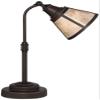 Malta 18 1/2" Small Table Lamp Adjustable Satin Bronze Brown Mica Shade view 2