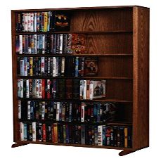 Wood Shed Hill 12 Series CD Storage Cabine, Real Oak Wood Media & Display Shelves, Handcrafted in The USA